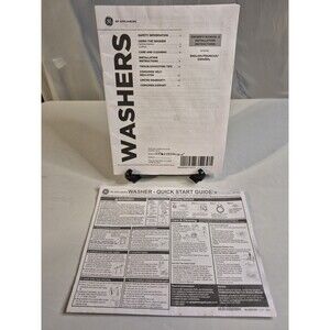 OEM GE GFW148SSM1WW Washer Owner Manual + Quick Start Guides Washer Dryer Lot